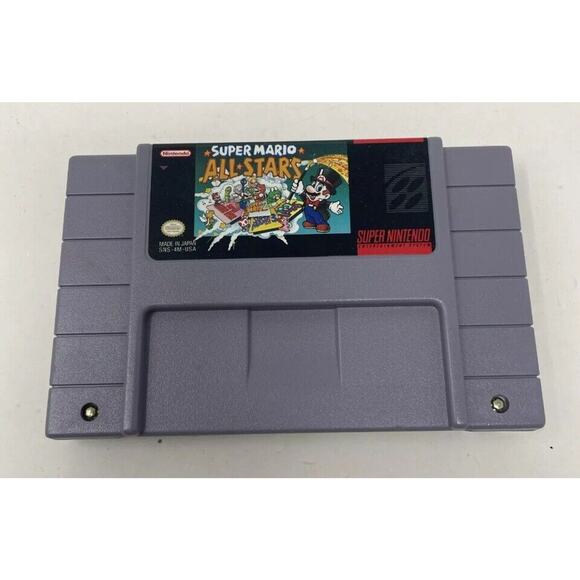 Super Nintendo SNES, 1992 Super Mario All-Stars Authentic Tested - Picture 1 of 5